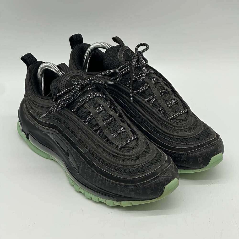 Nike Air Max 97 Matrix Black Green Running Sneakers Shoes Mens Size 8 921826-017